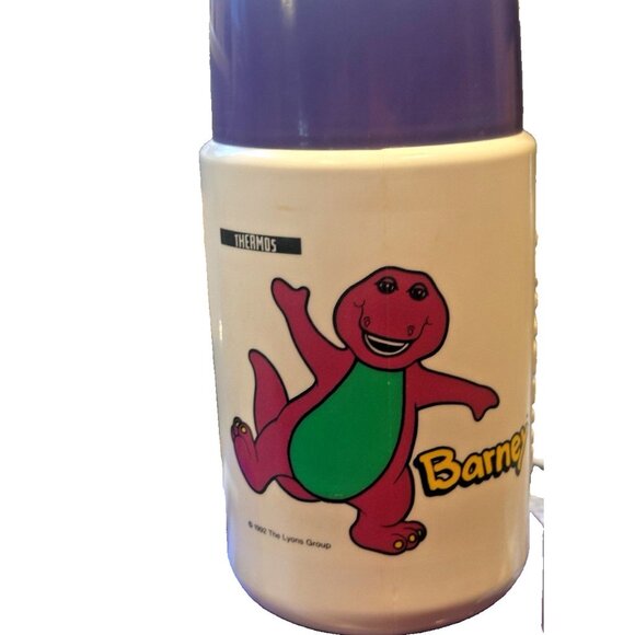 Barney Baby Bop Lunch Box with Thermos 1992 Thermos Brand School Days PreK Kids - Picture 2 of 8